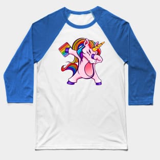 Pop It Dabbing Unicorn Design for Kids Baseball T-Shirt